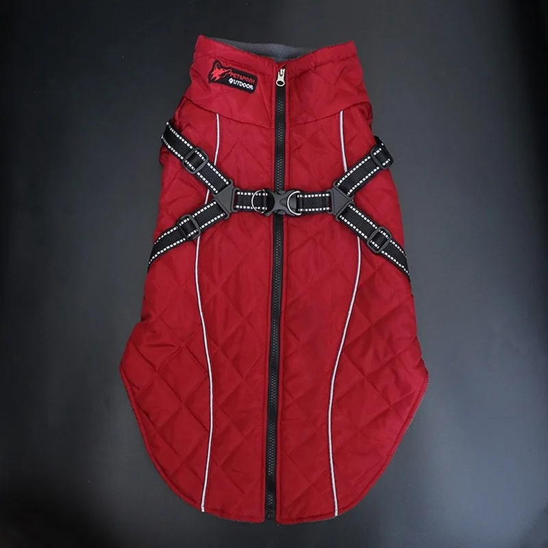 Одежда для домашних собак Большие куртки зимняя мягкая теплая флисовая