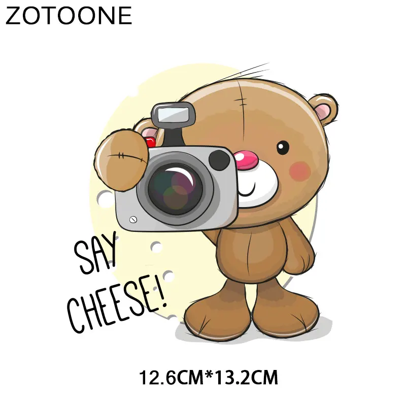 ZOTOONE милые животные обезьяна медведь Железные на патч передачи для одежды футболки приложения DIY теплопередачи аппликации стикер E