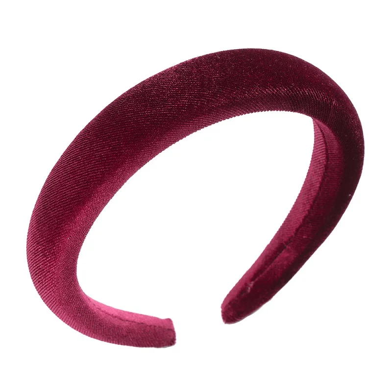 LEVAO Sponge Solid Color Hair Hoop Headband Velvet Headbands For Women Girls Non-slip Hairbands Hair Accessories Thin Edge hair band for ladies