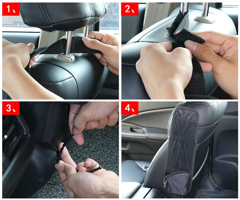 

Car Seat Storage Bag Seat Side Hanging Bag Mesh Organizer for Small Items Useful Car Interior Accessories