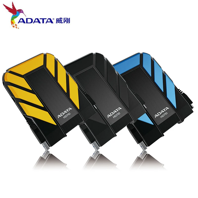 Внешний жесткий диск AData 1 ТБ 2 HD710 Pro USB3.1 5 дюймовый переносной военный стандарт