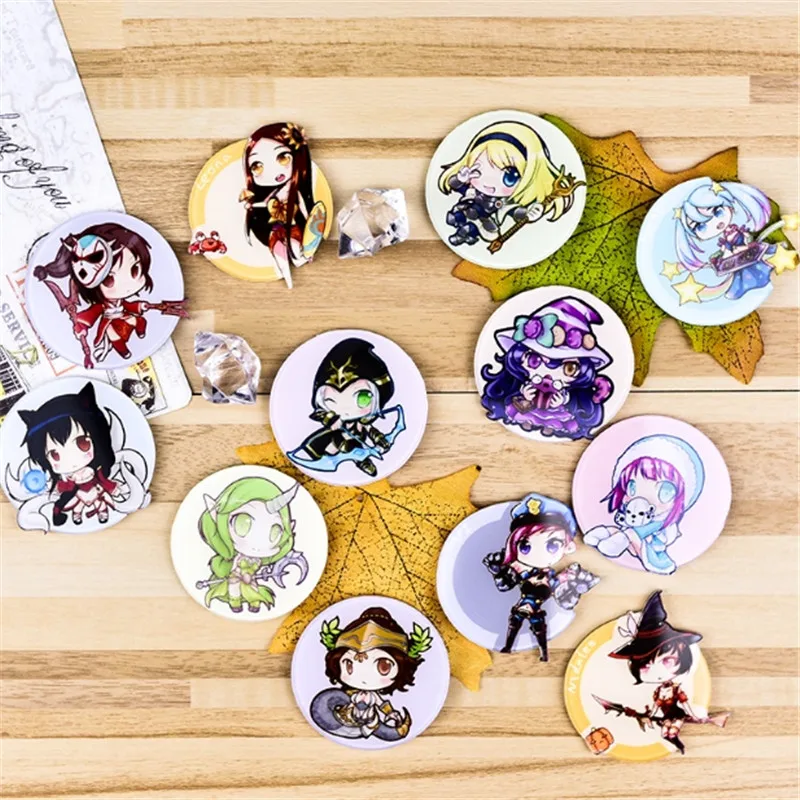 1PC Hot Shirt Cute Cartoon Anime game character brooch Acrylic Badge Pins Bag Packbag Decoration Brooch Broche Z236 |
