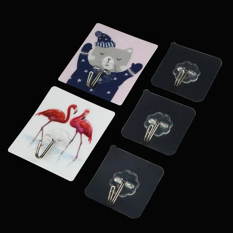 6 шт. пластиковый прозрачный крючок для ванной комнаты | Дом и сад