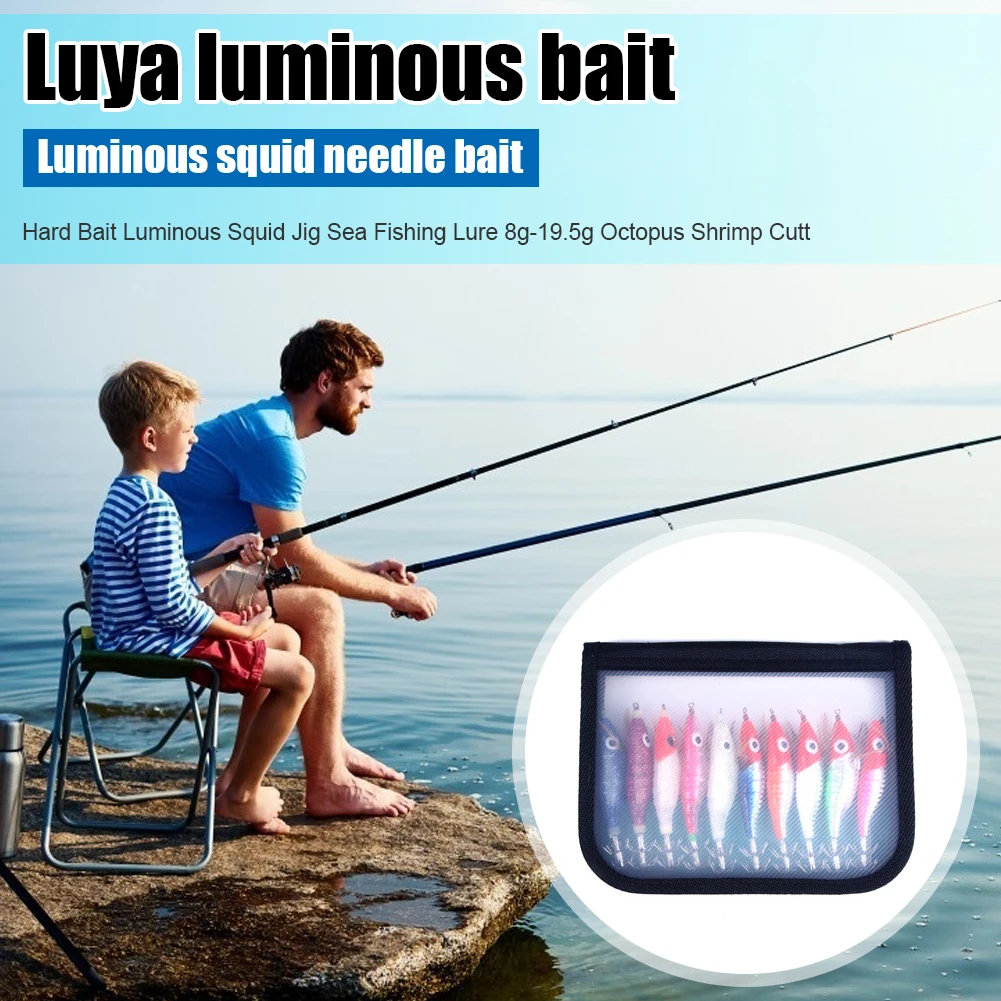 

Small Hard Bait Hook Rig Fishing Tackle Compression Resistance Luminous Squid Fishing Lure Shrimp Outdoor Fishing