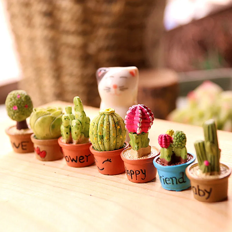 

High Quality Lifelike Artificial Succulents Plant Garden Miniature Fake Cactus Eco-Friendly Home Office Desktop Decorations