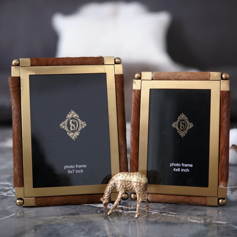 Современная рама из конского волоса фоторамка нержавеющей стали американский