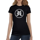 Женская Черная футболка с принтом героев Del тихо