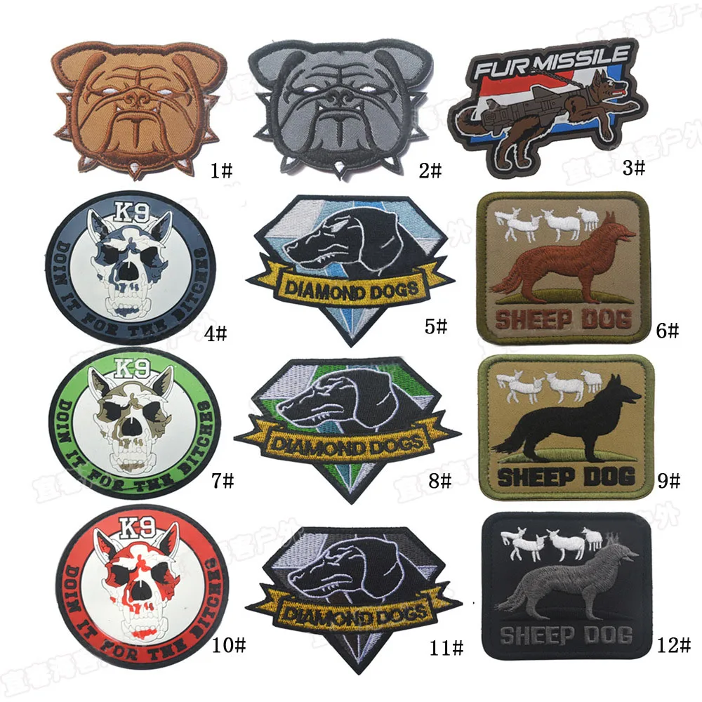 Вышитая эмблема французского бульдога застежка-крючок нашивка военный