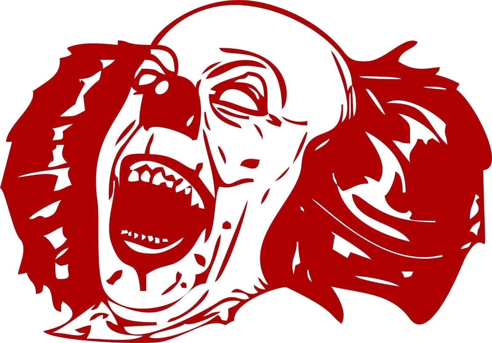 

Виниловая наклейка для клоуна злого шута, черепа, цирка, разных размеров