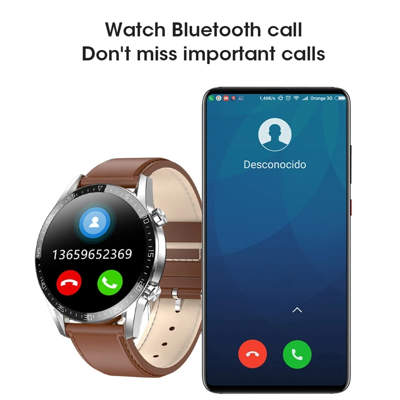 Умные часы L13C с пульсометром и Bluetooth водонепроницаемые синхронизация