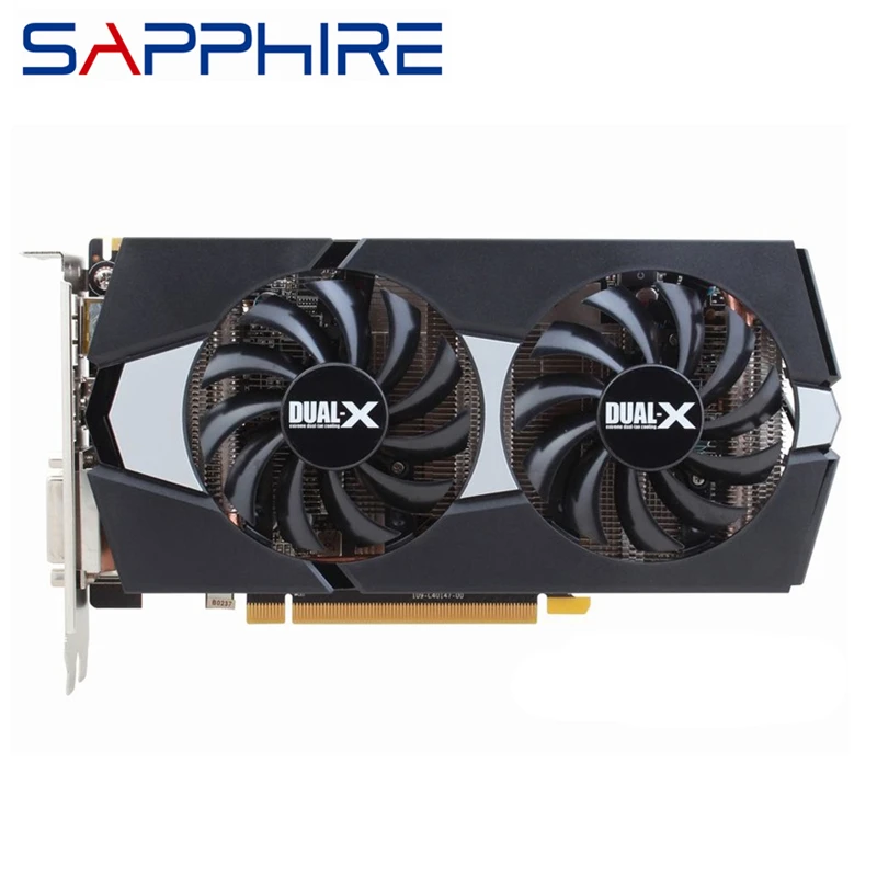 Видеокарта SAPPHIRE R9 370 2 Гб, графический процессор AMD Radeon R9370 2 Гб, карты компьютерных игр, не использовался для майнинга, оригинал