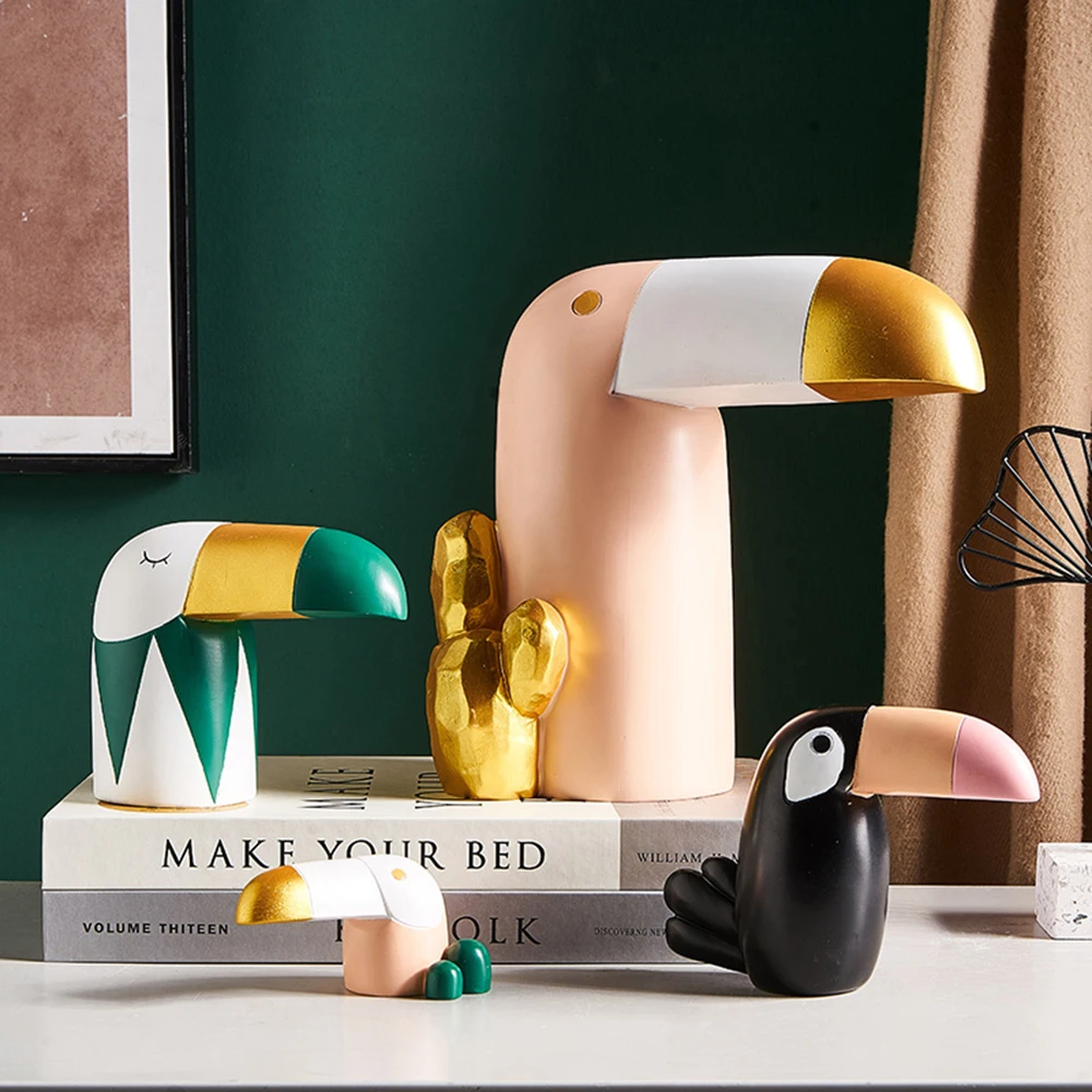 Современная фигурка птицы из смолы статуэтка для офиса украшения скульптура