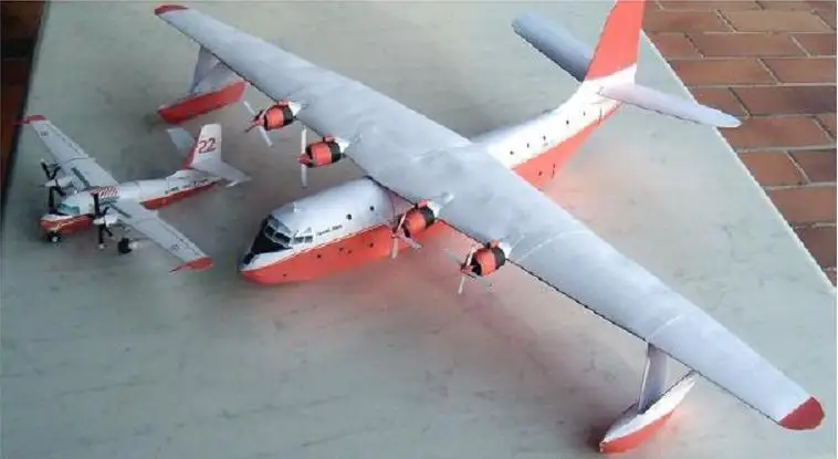 Гигантский морской самолет Martin Mars бумажная модель самолета сделай сам 3D
