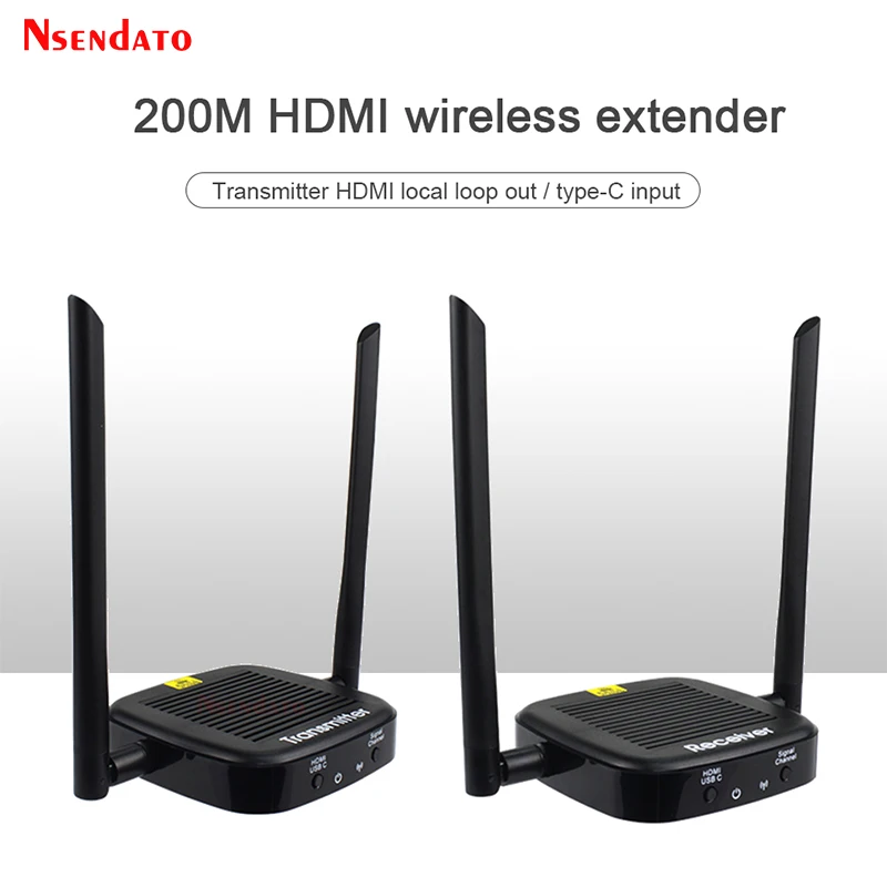 5 8G 200M HDMI удлинитель беспроводной комплект видеопередатчика и приемника 60 Гц hdmi