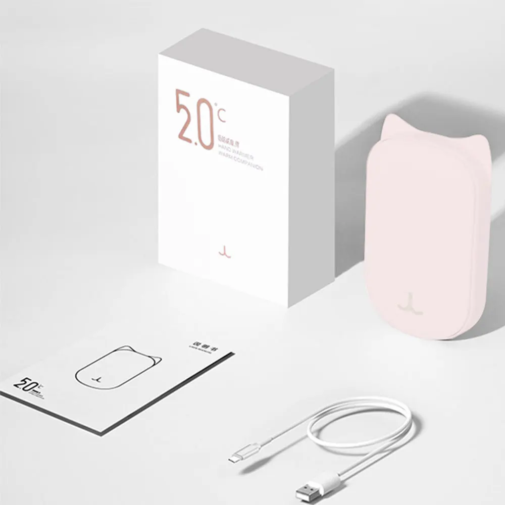 Симпатичный USB Перезаряжаемые грелка для рук и 3600 мА/ч Мощность power Bank 5V Мини
