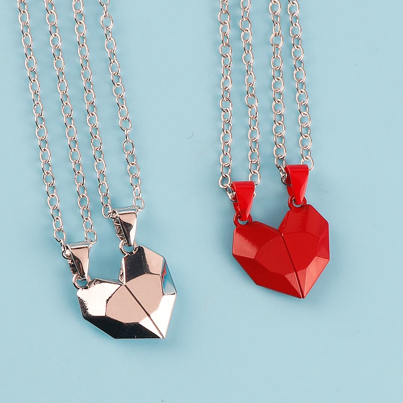 Красные черные золотые серебряные парные влюбленные цепочки ожерелье из бисера