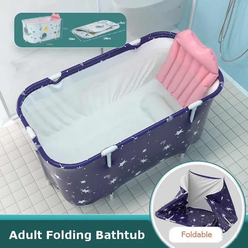 Portable Folding Bathtub for Adult Children Swimming Pool Large Plastic Bathtub Bath Bucket Insulation Bathing Bath Tub