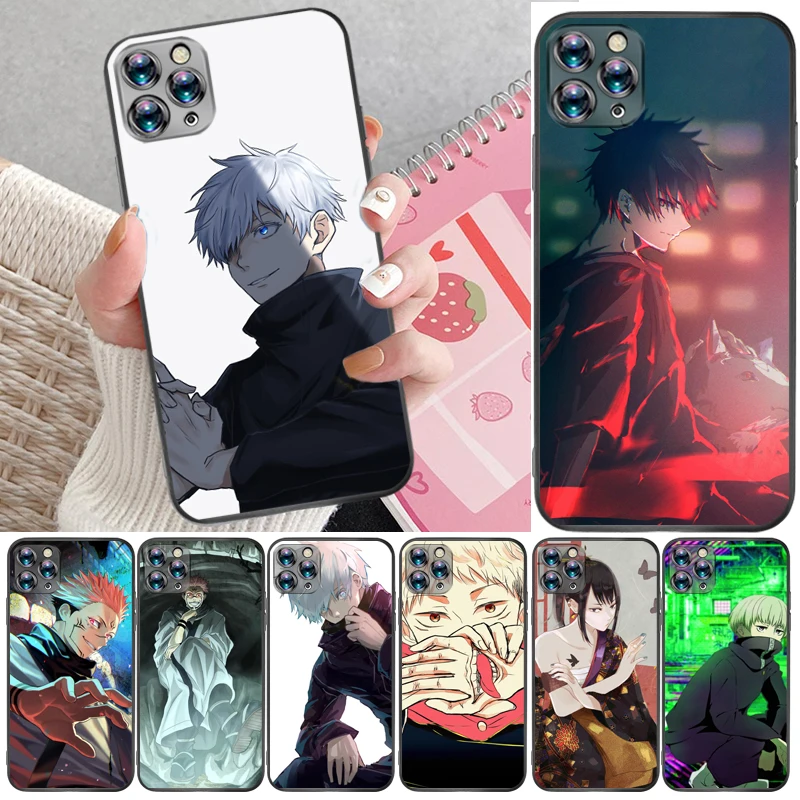 

Jujutsu Kaisen Sukuna Satoru Gojo Yuji Itadori Fushiguro Megumi Phone Case For iPhone 11 Pro Max Funda Coque Carcasa Cases