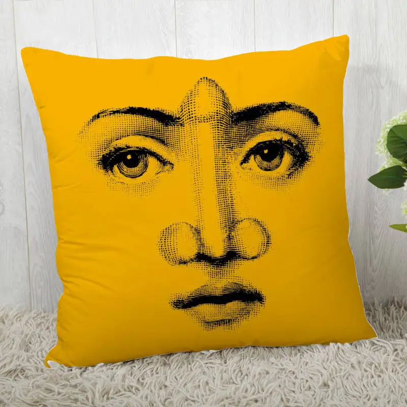 9 Наволочки на заказ итальянские-Fornasetti-серия Art Woman Face квадратная Наволочка на молнии наволочка 40*40 см, 45*45 см(одна сторона - Цвет: 9