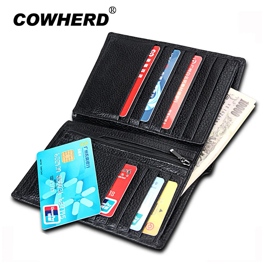 Мужские кошельки из воловьей кожи Cowherd мужской кошелек для мелочи с несколькими