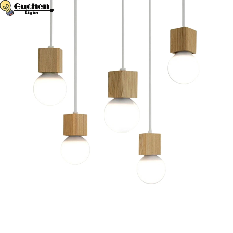 Современный подвесной светильник из дерева прикроватная лампа для кухни офиса