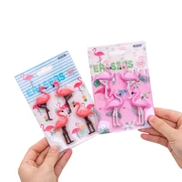 flamingo eraser kawaii flamingo pencil eraser cartoon style creative for kids funny erasers korean stationery school supplies