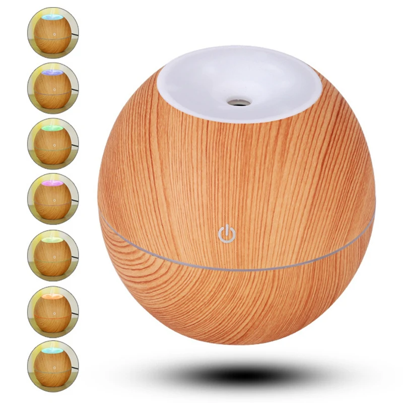 

Wood Grain Aromatherapy Machine USB Plug-in Colorful Ultrasonic Humidifier Air Purification Aromatherapy Humidifier