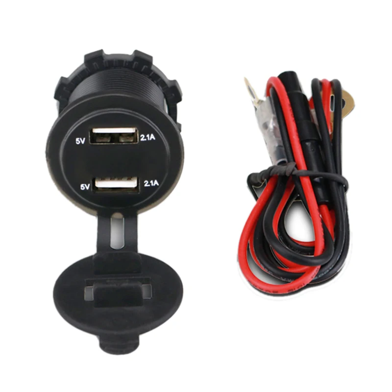 4.2A автомобиля 2 Порты и разъёмы Dual USB зарядное устройство адаптер гнездо для
