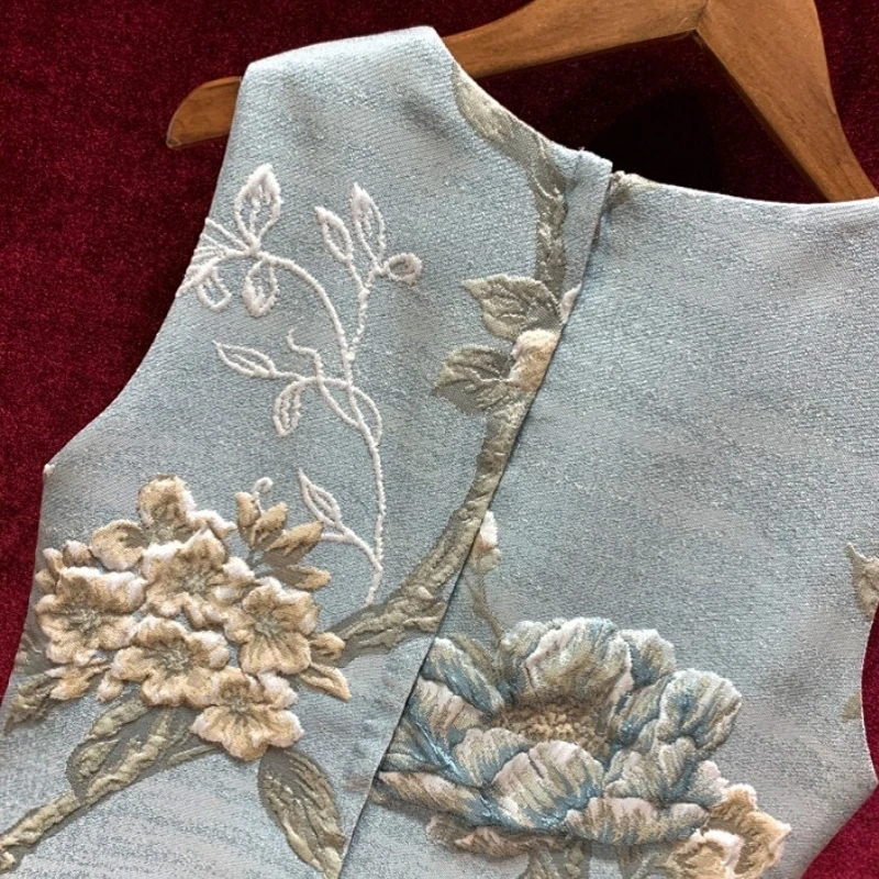 

2021 OL Vintage Rose Flower Embroidery Dress Women Beading Sleeveless Sundress Designer Runway Female A-Line Elegant Short Dress