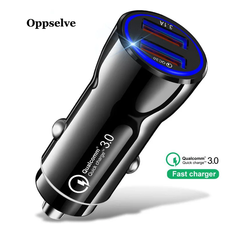 Быстрая зарядка 3 0 USB Автомобильное зарядное устройство для Xiaomi mi 9 Huawei P30 Pro GPS QC3.0