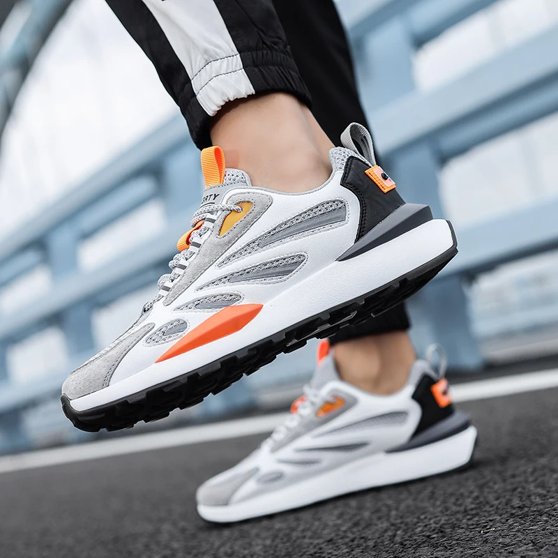 Скоростная вязка оригинальные роскошные кроссовки мужские белые спортивные