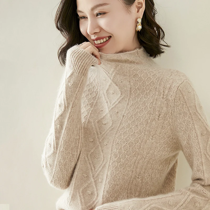 

Pullover women 2020 pullover wool turtleneck sweater ladies clothes casual knit sweater plus size inde top warm winter hot sale