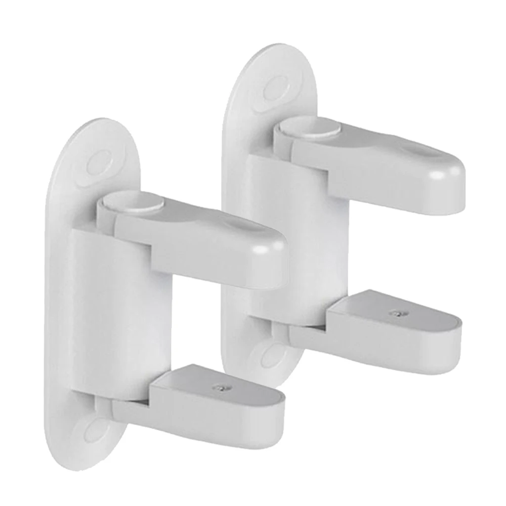 Cerraduras de palanca de puerta de ABS para beb&eacute;, paquete de 2 manijas de seguridad a prueba de ni&ntilde;os, cerraduras de perilla de prueba de beb&eacute; autoadhesivas, Pestillos blancos-5