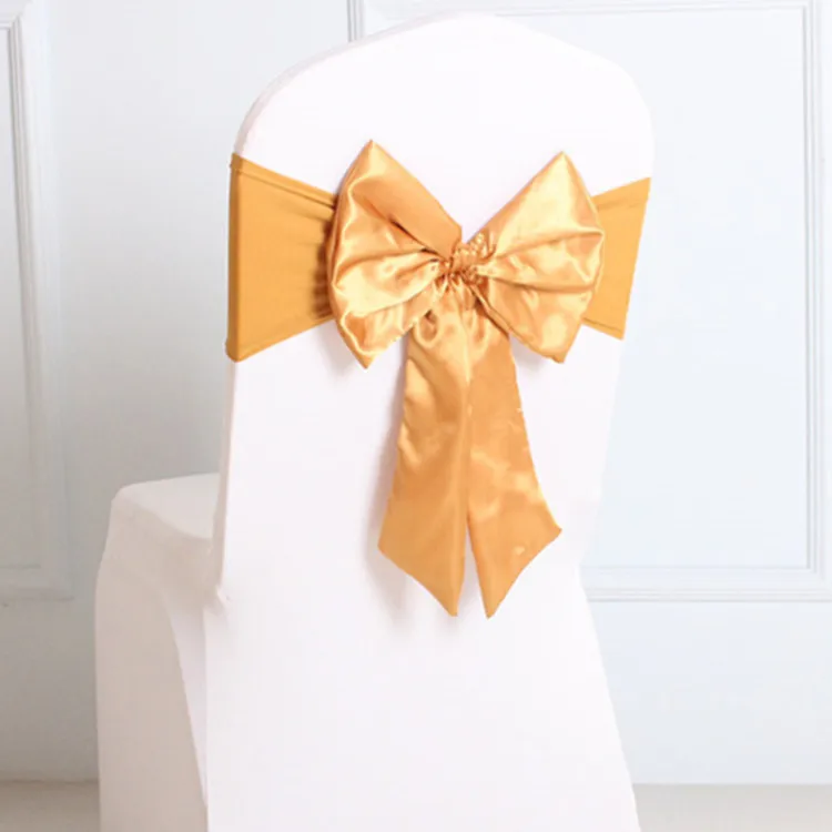 50 шт. необычный свободный галстук атласная лента на стул свадьба спандекс бантик