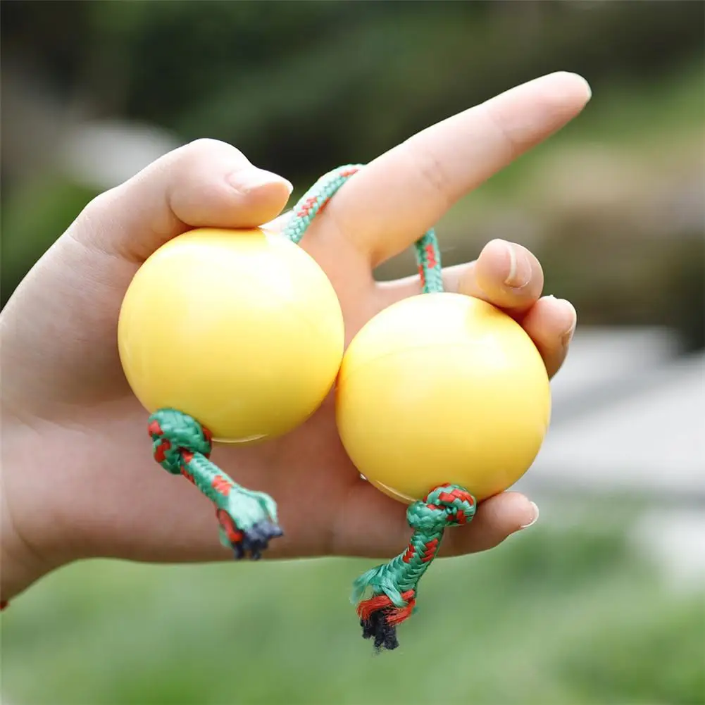 1 Pair F-76 Aslatua African Shaker Rattle Asalato Double Gourd Polyrhythmic Percussion Instrument Rhythm Sand Balls Random Color