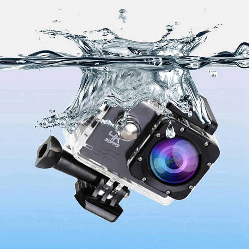 Купить Экшн-камера HD 4K/60Fps Wifi 16MP 2,0 LCD 170D объектив шлем камера 30M Go Водонепроницаемая профессиональная спортивная камера видеокамера