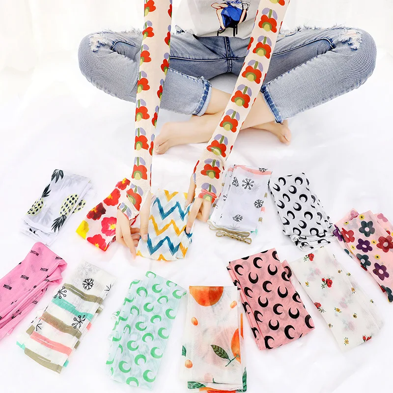 Перчатки для вождения автомобиля с защитой от УФ-лучей принтом Маргариток и