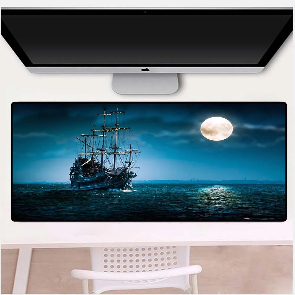 

Sea Sailing HD Wallpaper Mouse Pad Non-Slip RGB Luminous LED Simple Desktop Pad Computer Accessories Mousepad XXL Gaming Desk