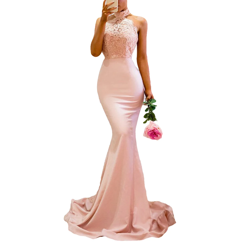 Соблазнительное кружевное лоскутное платье без рукавов с высоким воротником