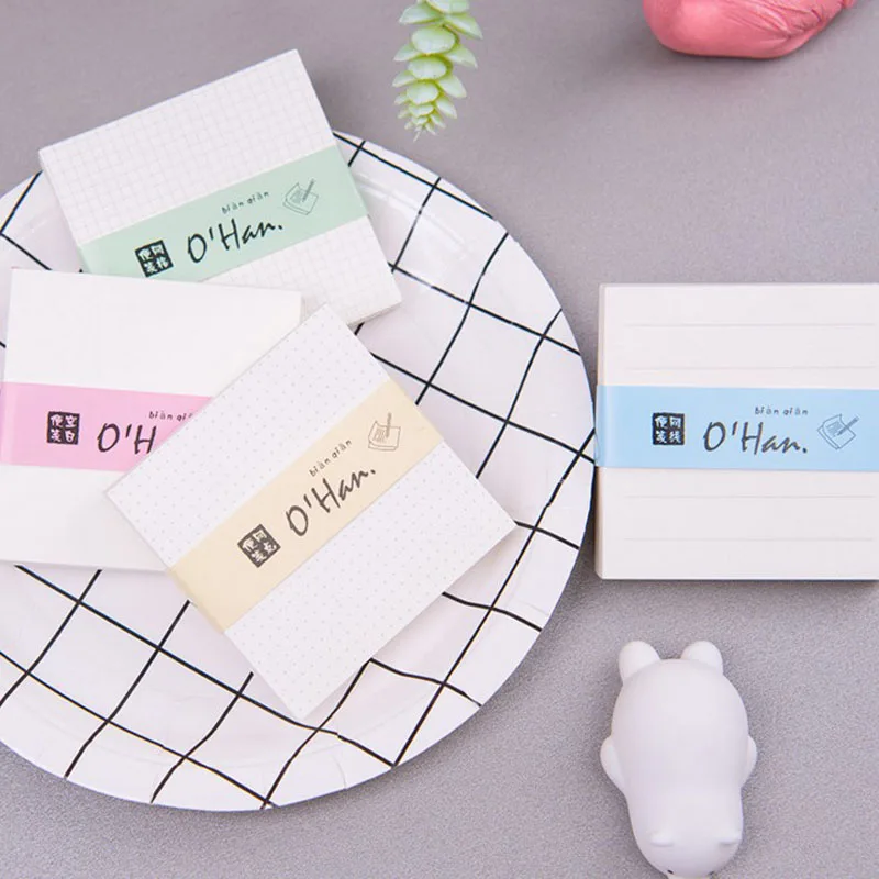 

1 Pcs Creative Blank Grid Marble Self Adhesive Memo Pad Stone Style Sticky Notes Bookmark School Office Stationery Supply