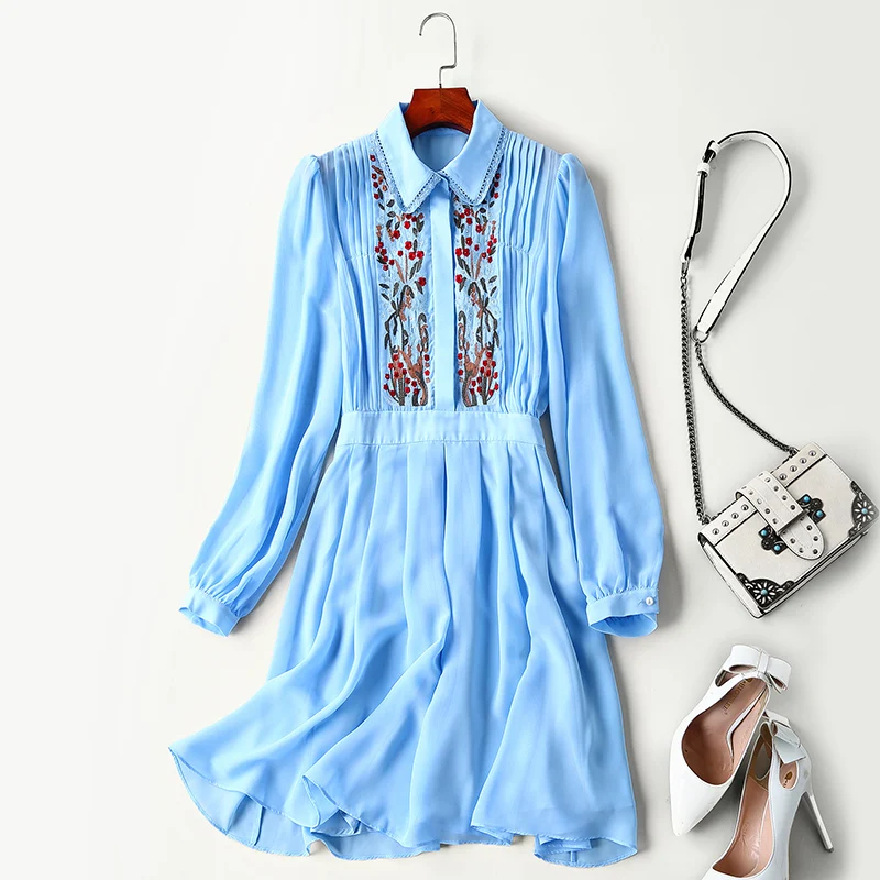 

New women s Europe and the United States of big shop sign aristocratic temperament doll led long sleeve lady waist dress