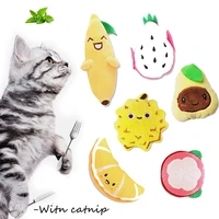 cat catnip toys plush cute fruit shaped pet products for kitten cartoons pp cotton cat accessories pet chewing toy cat supplies