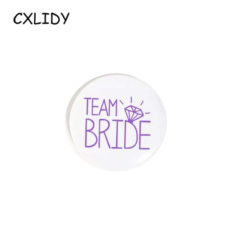 Пурпурное слово с белым дном товары для куриных вечеринок фиолетовый значок