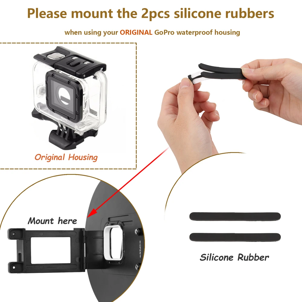 Съемка 6 дюймовый купол для дайвинга камеры GoPro Go Pro 7 5 черный S порт s Cam с