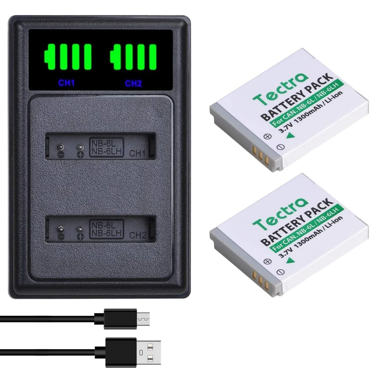 NB-6L NB-6LH литий-ионный аккумулятор и двойное зарядное устройство для Canon PowerShot SX510 HS