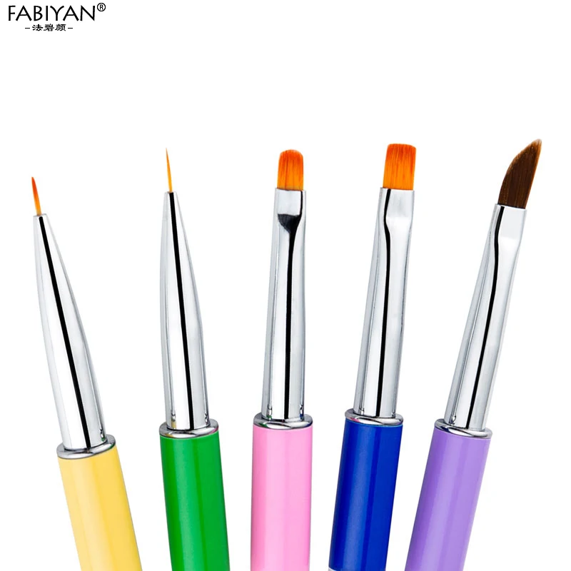 Кисть Стразы для дизайна ногтей металлическая акриловая резьба линия цветочный