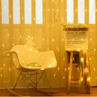 6 м * 4 м3 м * 2 м1,5 м * 1,5 м светодиодный ажурные светильник сетки Фея светильник Рождество Шторы-соскульки, светильник для свадьбы или торжественного случая, украшенные гирлянды светильник