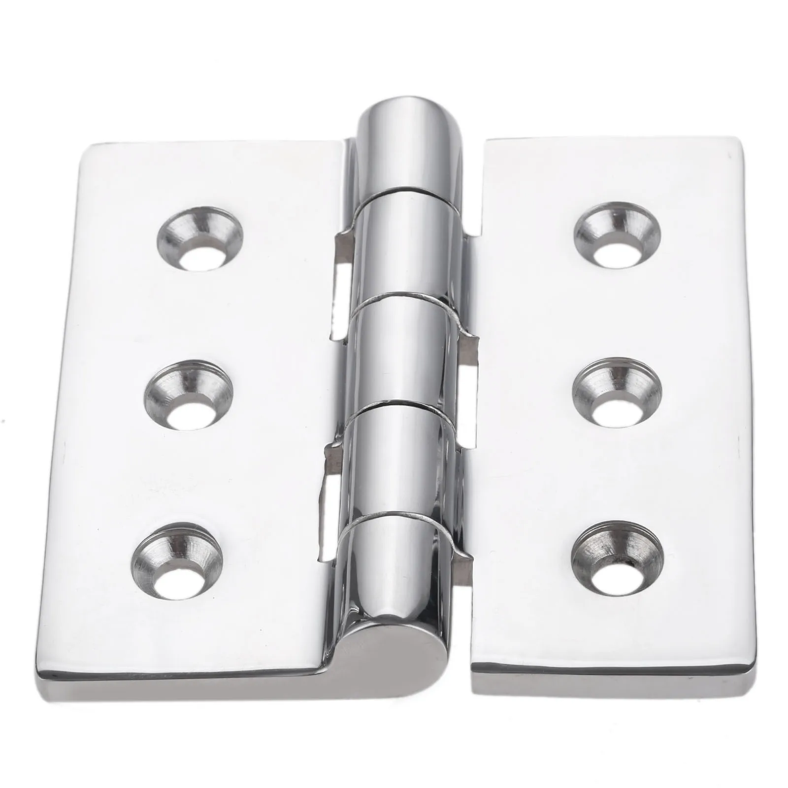 

1Pc Marine 304 Stainless Steel Heavy Duty Square Hinge For RV Yachts Boats Fitting Hardware 100*100*6.3mm M6 Screw