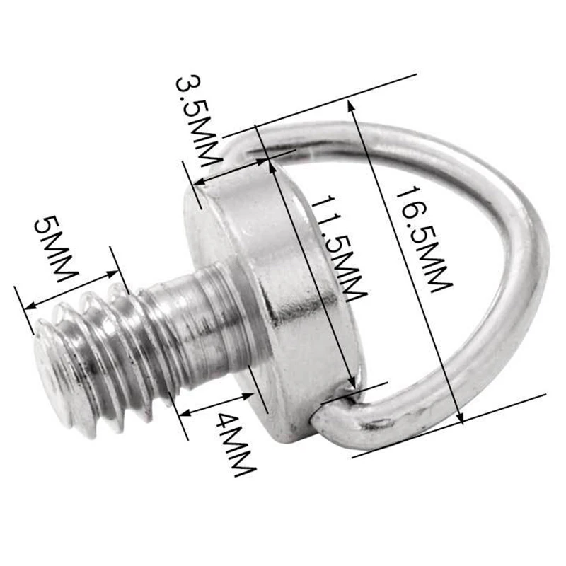 1Pc X1/4 inch Stainless Steel Camera Screw For Quick Release Plate Folding D-Ring Adapter Tripod Monopod Accessories | Электроника