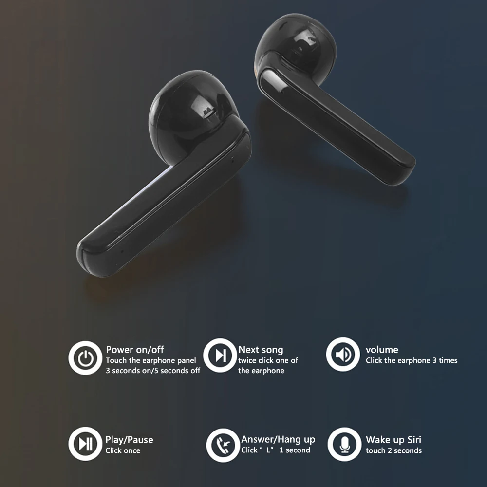bluetooth headset wireless headphone music sports bt earphones in ear mini earbuds with charging box cordless for smartphones free global shipping